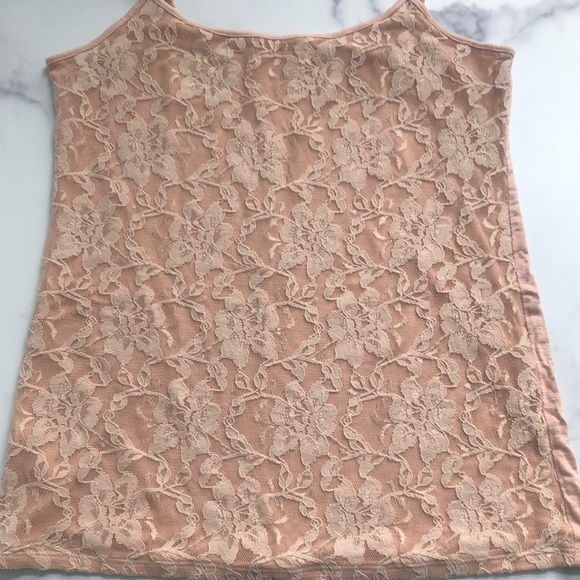 Loft Pink Blush Lace Front Camisole Tank Top Size Medium - Picture 5 of 8